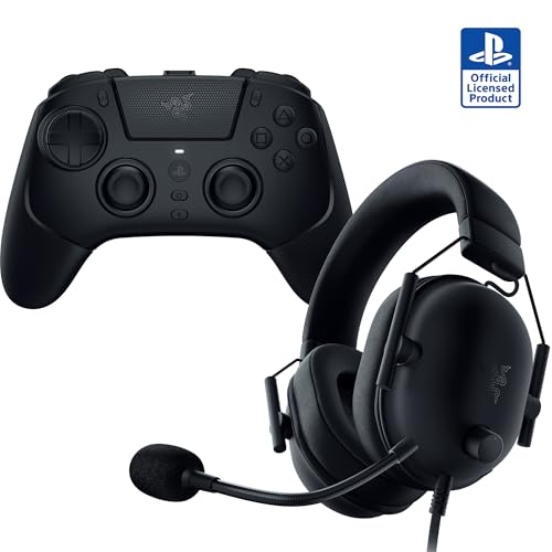 Razer PlayStation Bundle: Raiju V3 Pro Wireless Controller for PS5 + BlackShark V2 X Gaming Headset for PS5: Officially Licensed for PlayStation – Black