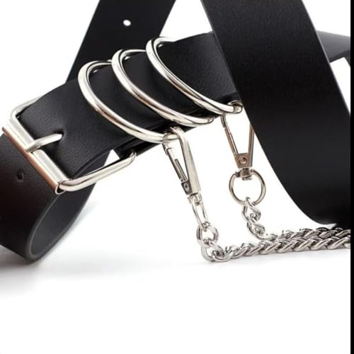 Adjustable Women's Fashion Skinny Belt with Alloy Decorative Chain, Chest Harness, Body Bondage Harness Belts,S&M Corset Belt, Body Chain Jewelry For Women, Gothic Rave Accessories2