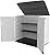 KINYING Larger Outdoor Storage Shed Weather Resistance, Horizontal Outdoor Storage Box Waterproof for Garden, Patios, Backyards, 48 Cu.ft Capacity for Garbage Cans, Lawn Mower, Garden Tools