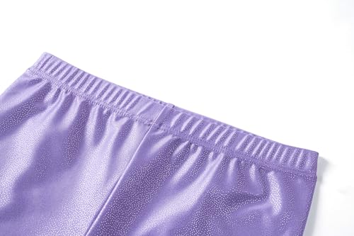 Arshiner Mädchen Dreiteiliges Gymnastikanzug Leopard Ärmellos Gymnastik Trikot Kinder Turn-Leotard Outfit Sommer Gymnastik Turnanzug Mode Turnbody mit Shorts Set Ballett Tanztrikot 140/6-7 Jahre