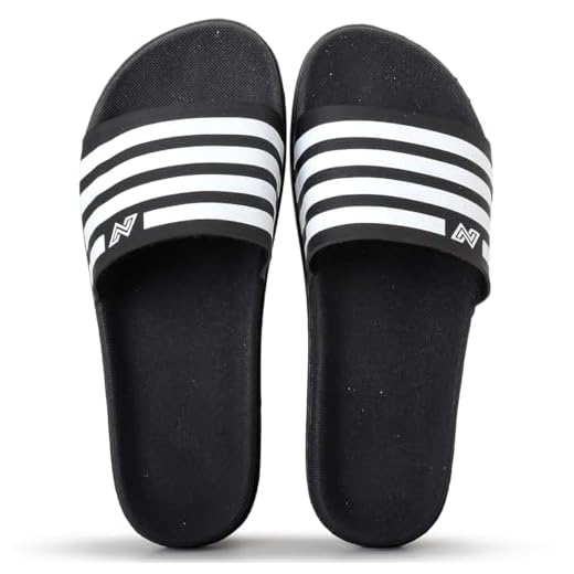 Chinelo Slide Sandalia Preto Branco Masculino Feminino Unissex Leve Confortavel Chinelo Tira (42, Preto/Branco)