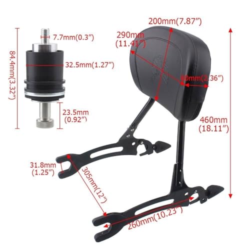 Barres d'appui pour moto contre la fatigue passager sissy bar Indian - 2
