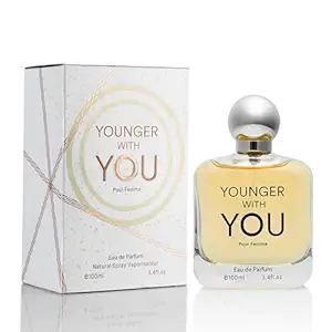 Younger With You for Women Eau De Parfum – Floral & Fruity Scent – Rose & Vanilla Base – Raspberry & Neroli Top – Natural, Mild, Paraben-Free, Vegan & Cruelty-Free – Elegant 100ml Bottle