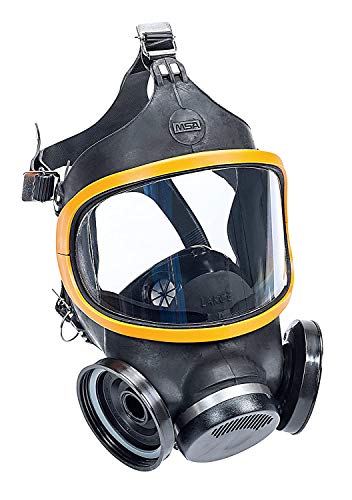 MSA 471310 Comfo Ultra-Twin Series Full-Facepiece Respirator - Size: Large, Harness Style: Hycar, Twin-Port, Reusable Gas Mask, MSA Comfo Cartridge Compatible