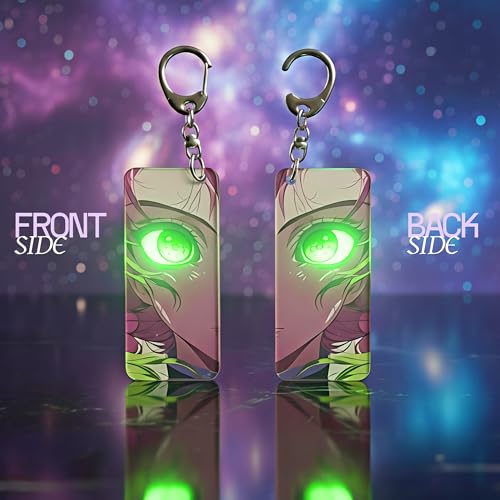 Image of Anime Acrylic Glowing Eyes Keychain | Luminous Eye Glow Key Ring | Premium Otaku Accessory for Bags, Bikes, Cars, Backpacks & Keys