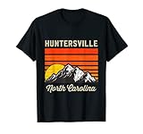 huntersville north carolina retro città stato vintage stati uniti d'america maglietta