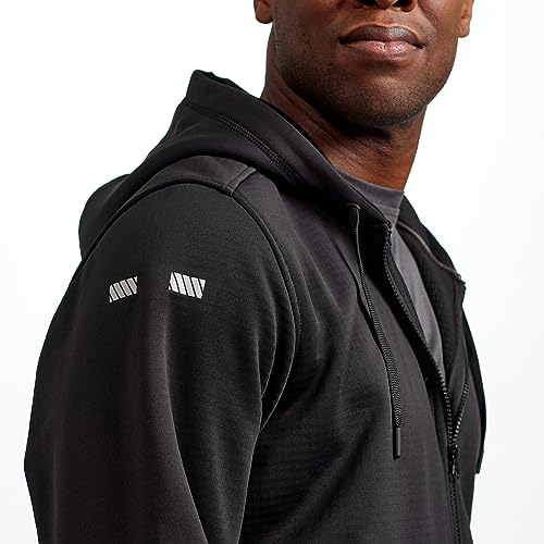 TRUEWERK Men's Work Hoodie - M2 Grid Zip Up Midweight, Moisture-Wicking, Thermo Regulating Workwear with 4-Way Stretch4