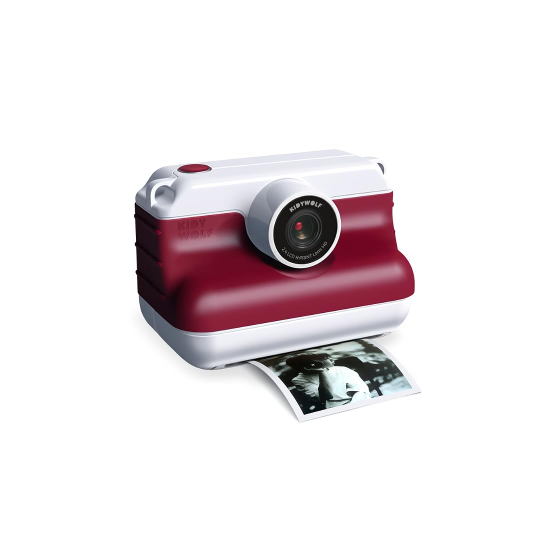 Kidywolf Instant Camera with Selfie Function red