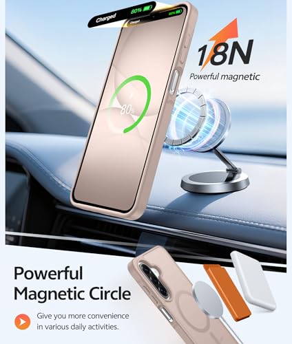 Image of FNTCASE for Galaxy A17 /A16 5G Phone Case: for Samsung A17 Cases [Compatible with Magsafe] [Screen Protector] Matte Translucent Military Grade Protection for Samsung A 17 & A 16 4G Cover - Desert Gold