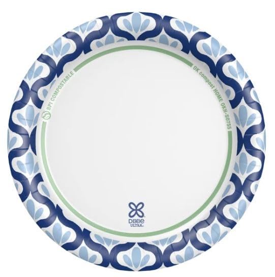 Paper Plates, Heavy Duty Disposable, 6-7/8