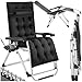 Produktbild tectake® Sonnenliege klappbar, Liegestuhl, Gartenliege stufenlos verstellbar, Outdoor Sessel für Balkon oder Garten, Liege mit extra Dicker Auflage, Relaxliege belastbar bis 200kg - schwarz, 1x