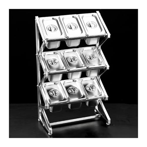 Estante de almacenamiento de cocina expandible, organizador versátil para encimera para dispensar especias y alimentos, ideal para bufés de cocina y soluciones de almacenamiento