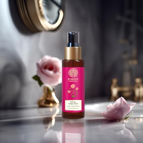 Image of Forest Essentials Facial Tonic Mist with Pure Rosewater | Hydrating Steam Distilled Ayurvedic Toner for Fresh, Dewy Skin | Minimises Pores & Refreshes Skin (Pack of 2)