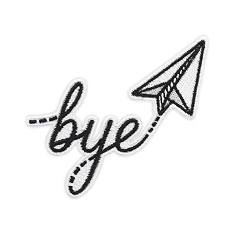 Winks For Days Bye Paper Airplane Embroidered Iron-On Patch Cover