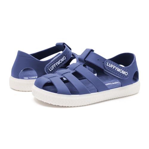 Image of Luffymomo Boys Girls Closed Toe Sandals Lightweight Beach Water Shoes Adjustable Summer Outdoor Sandal for Toddler /Little Kids