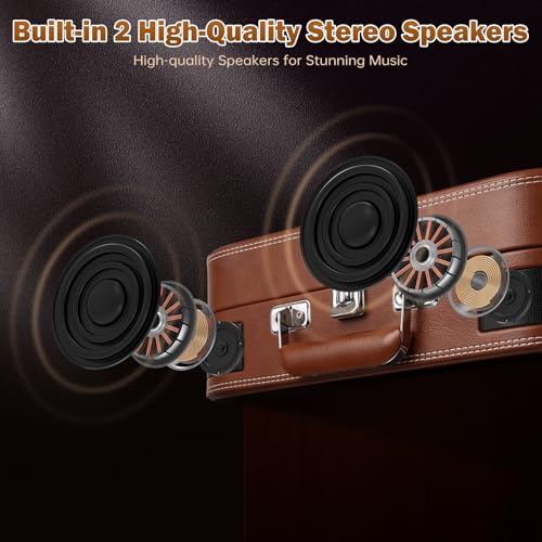 Plattenspieler, Bluetooth Schallplattenspieler Vinyl Plattenspieler Turntable und Digital Encoder...