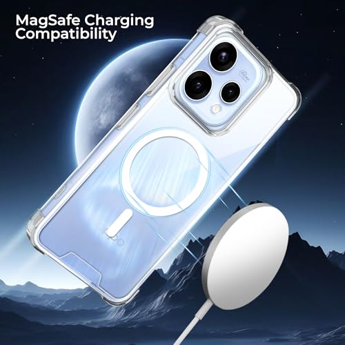 Image of A rtistque Clear Back Cover Case for Oppo Reno 15 5G | Compatible with Mag-Safe | Premium Cover | Shockproof TPU Bumper | Slim Protective Design | Oppo Reno 15 5G Back Cover - Transparent