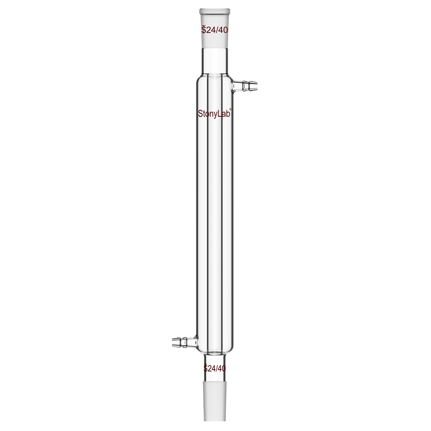 stonylab Liebig Condensatore, Vetro Borosilicato Liebig Condensatore con Giunto 24/40, Lunghezza Giacca 300 mm, Laboratorio Condensazione Distillazione Vetreria