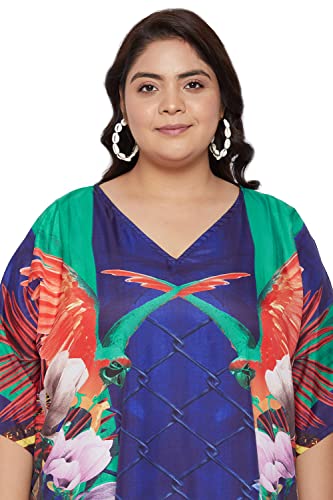 Image of Oussum Women Long Maxi Plus Size Polyester Kaftan Gown, Womens Kaftan Dresses Lounge Resort Wear, Plus Size Kaftan