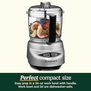 Cuisinart Food Processor, Mini-Prep 3 Cup, 24 oz, Brushed Chrome and Nickel, DLC-2ABC Cuisinart Food Processor Mini Prep 3 Cup 24 oz Brushed Chrome and Nickel DLC 2ABC