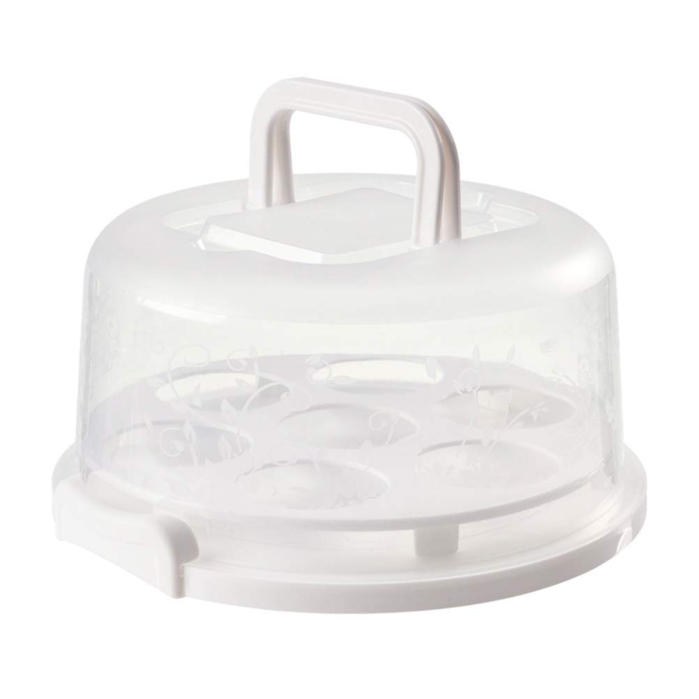 Cake Carrier with Lid and Handle,Cake Containers Cake Holder for Cake with Handles Cupcake Carrier, Plastic Cover Sided Base for Transport Pies Nuts Fruit,Cake Carrier Keeper