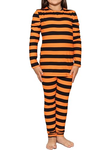 Image of STRETCH IS COMFORT Girls 2 Piece Hoodie Short Sleeve Long Sleeve Crew Neck Top and Leggings Set Kids Thermals Underwear Set