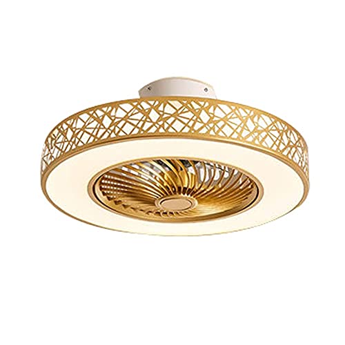 Ventilateur de plafond LED moderne 52 cm avec télécommande et 3 vitesses pour salon