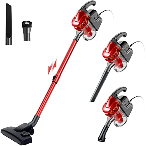 Efusvac Corded Vacuum Cleaner, 17Kpa Powerful Suction With 600W Motor, 4 In 1 Lightweight Handheld Stick Vacuum For Pet Hair Hard Floor And Carpet #TOP12