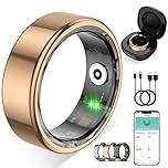 Smart Ring for Women Men,Fitness Tracker Ring with Heart Rate, Sleep Monitoring, Blood Oxygen, Step Counting for iOS and Android, No Subscription Fee,Waterproof(Rose Gold, 6)