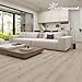 Suntecwood Luxury Vinyl Plank Flooring, Interlocking Click Lock 2G Technology, Soundproof Waterproof LVP Flooring Tile，Use for Kitchen Bathroom Home Office(Sandy Oak, 21.4Sq.Ft(Carton/10 Planks))