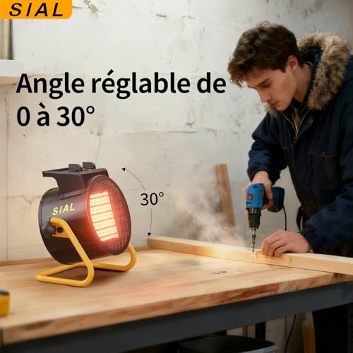 Chauffage industriel 3000W chaleur rapide en 3 secondes - 4