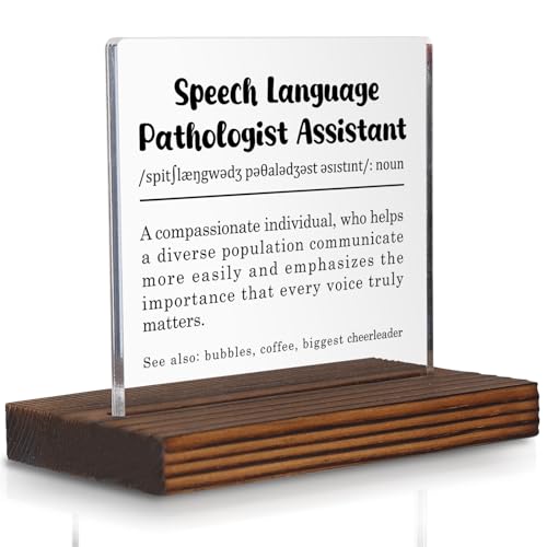 Speech Language Pathologist Assistant Gift Desk Sign, Appreciation Decor Plaque for SLPAs, Office Thank You Present for Communication Support Professionals PA060