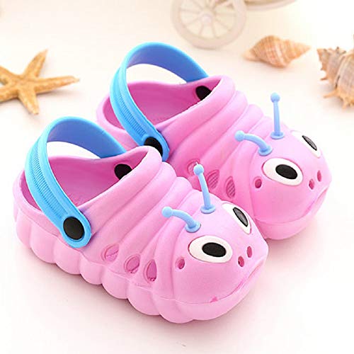 VARWANEO Baby Boys Girls Toddlers Shoes Anti-Slip Shoes Slippers Unisex Lightweight Caterpillar Shape Cute Shoes Pink