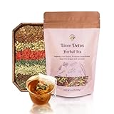 Liver Detox Herbal Tea, Liver and Kidney Cleanse Detox Hers Tea Support Liver Healthy Function with 9 Precious Ingredients Formula (15 Cups) 100g (1 pcs loose tea)