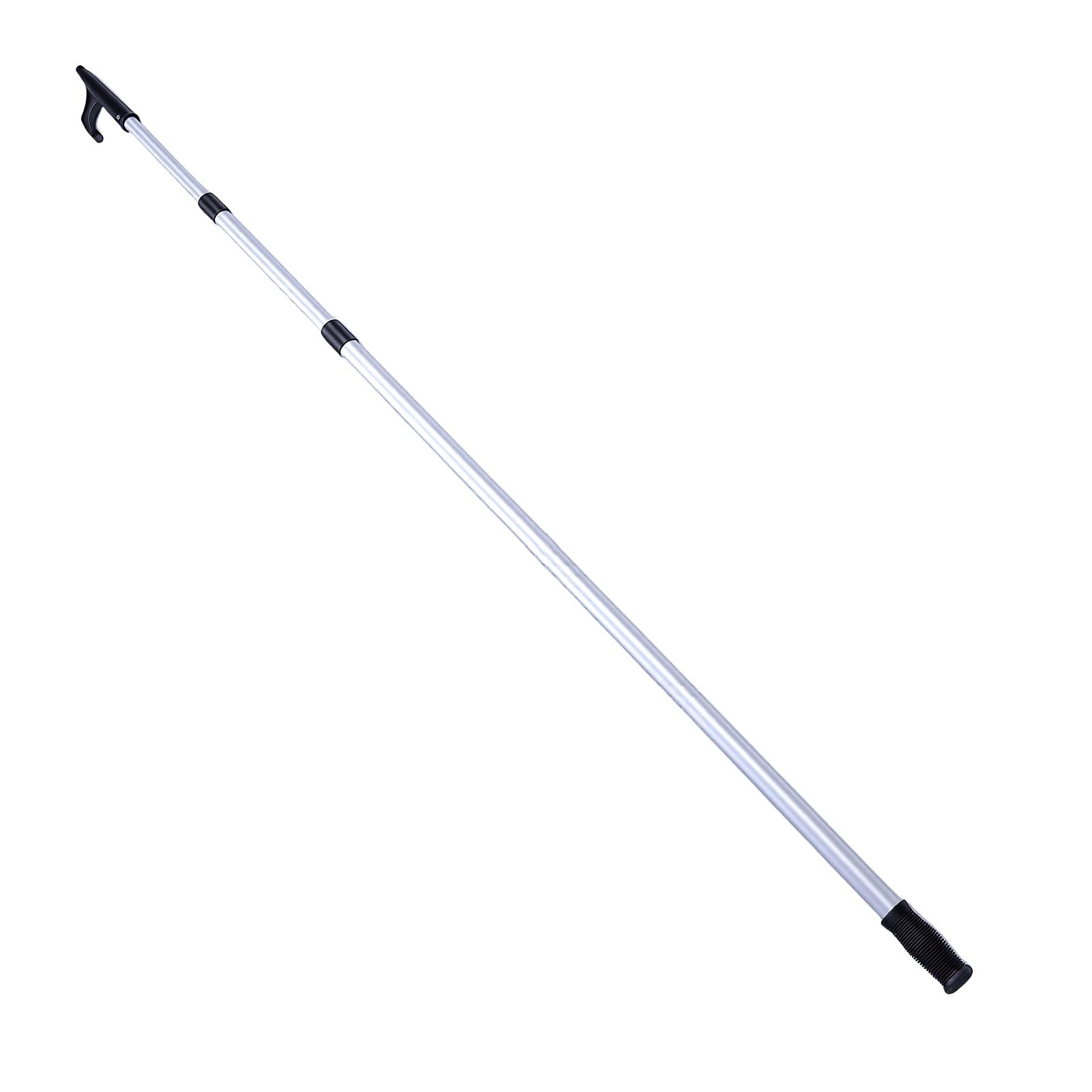 Telescopic Boat Hook 12ft, Alluminio Durevole, per Uso Nautico | Asta retrattile per un facile aggancio, struttura leggera e stabile, impugnatura antiscivolo