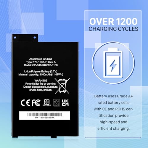 Image of Battery for GP /S10 /346392 /0100, (2025 Upgraded) 3100mAh Ultra High Capacity Li-Polymer Battery Replacement for K3 S11 /GTSF /01A K3 170 /1032 /00 170 /1032 /01 with Repair Tool Kit