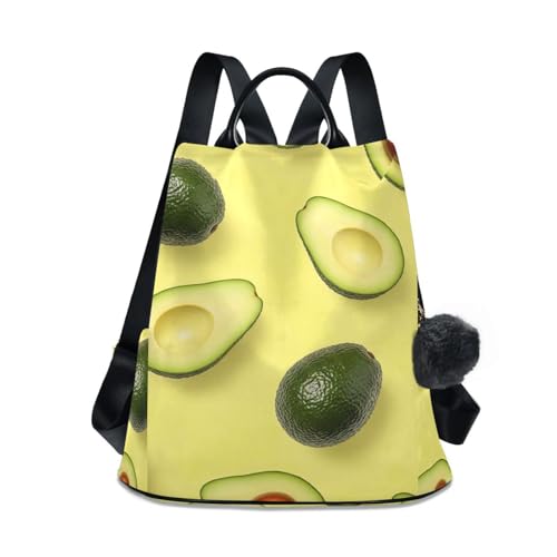 Mochila antirrobo mujer amarillo aguacate bolsa de viaje cómoda y bolso de hombro seguro de moda