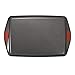 Rachael Ray Nonstick Bakeware with Grips includes Nonstick Bread Pan, Baking Pan, Cake Pans and Cookie Sheet / Baking Sheet - 5 Piece, Gray with Red Grips