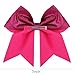KISZU Hair Clips, Large Big 7inch Sequin Glitter Cheer Bow Clips for Women and Girls, Jumbo Giant Bow Clips Ponytail Holder Big Hair Clips Costume Accessories, Hot Pink