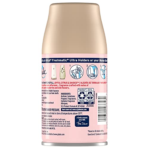 Glade Automatic Spray Refill, Air Freshener For Home And Bathroom, Joyful Citrus & Daisies, 6.2 Oz, 3 Count #TOP1