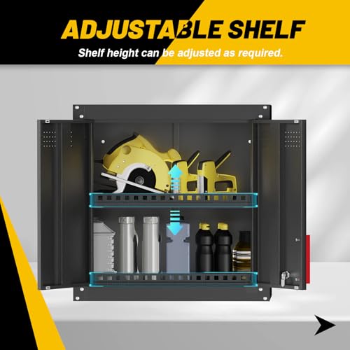 Eltean-Metal-Wall-CabinetWall-Mounted-Garage-Storage-Cabinet-with-Lock-and-HandleGarage-Wall-Cabinet-with-Adjustable-Shelves-for-Garages-Storage-Rooms-Basements