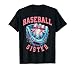 Baseball Sister Coquette Bow Girls Cheer Baseball T-Shirt