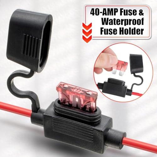 Exogio Kabelbaum-Stecker, 12 AWG Kabelbaumstecker für Peg-Perego, 12 Volt SLA Batterie mit Sicherung, Werkzeugakku-Adapter Kompatibel mit Peg-Perego Fahrzeug Spielzeug