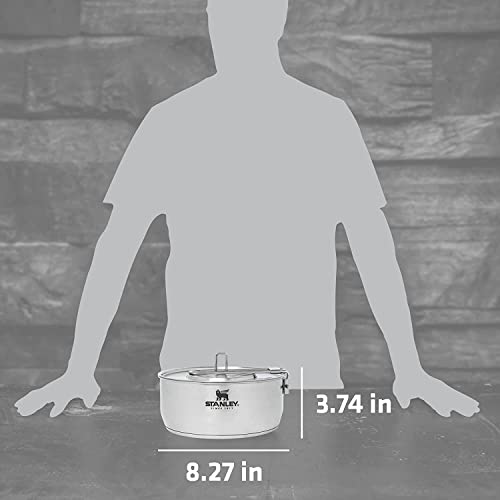 Stanley Even Heat Essential Pot Set, 4-Piece Camping Cookware Set with Stainless Steel Pots and Pans, Utensils, Lids, and Cooking Accessories, Outdoor Travel Kit for Campsites, Hiking, and More - Image 5