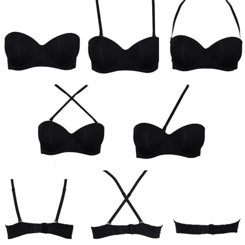 Image of Plusexy Women's Push Up Strapless Bra Padded Wire Convertible Multiway Bras