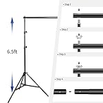 Backdrop Stand Kit 10x6.5ft Adjustable Photography Photo Studio Background Support System with Carry Bag and,4 Backdrop Clip for Photoshoot,Parties,Wedding,Birthday,Baby Photo Shoot - Image 3
