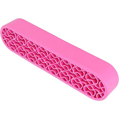 Image of AKOAK 1 Pack Silicone Makeup Brush Holder, Cosmetics Storage Box Desktop Finishing Container, Painting Pen Holder Sewing Craft Organizer (Pink)
