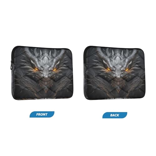 Funda para laptop 13-14 pulg negra Dragon resistente agua miniatura 2