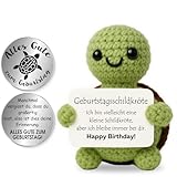 Tixlux Pocket Hug Positive Schildkröte, Kreative Strickwolle Schildkröten Puppe und Kleine Umarmung Glücksbringer, Geburtstagsgeschenk, Geschenk für Freundin, Kollegen, Familie
