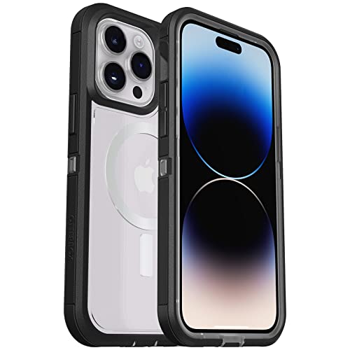 Coque de luxe OtterBox Defender XT pour iPhone 14 Pro finition Cristal Noir MagSafe